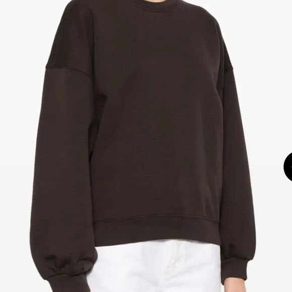 NWT $248 Frame Denim Dark Brown Travel Crew Sweatshirt Size XS - Picture 11 of 12